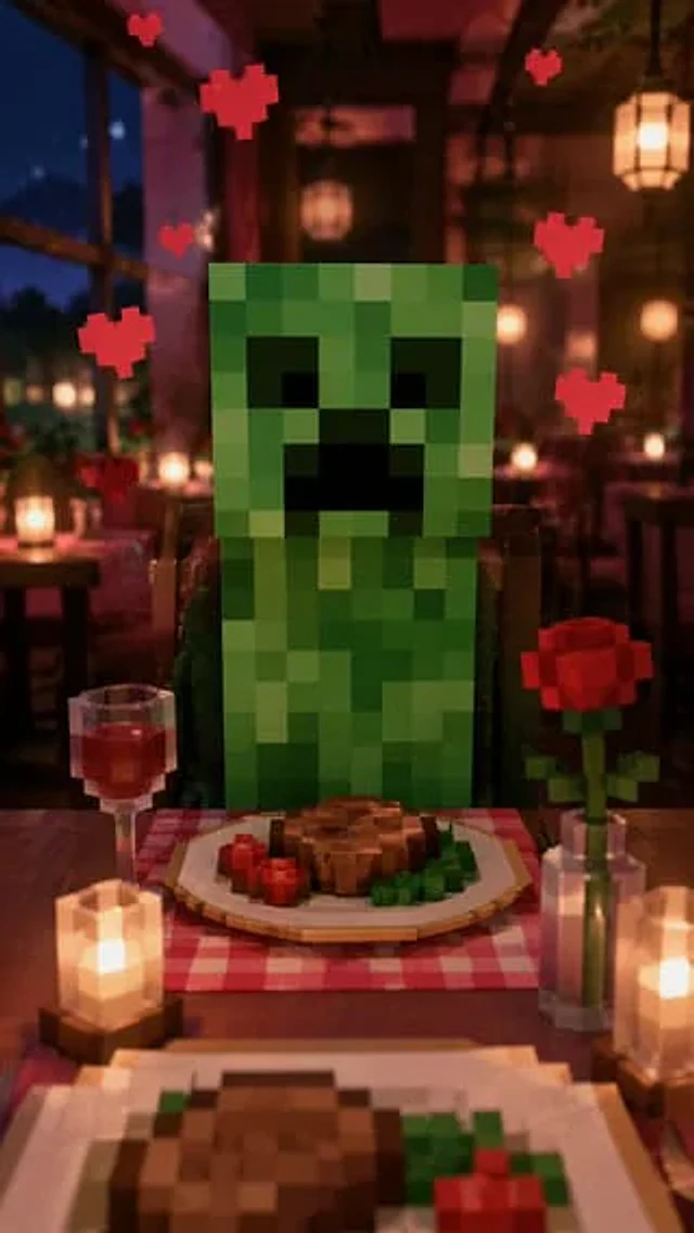 Example generated from “Romantic Voxel Dinner Date”