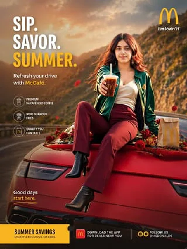 Example generated from “Summer McCafé Mountain Road Ad”