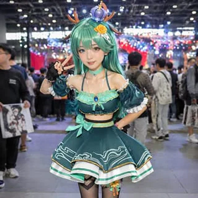Example generated from “Cosplayer Portrait at Convention”