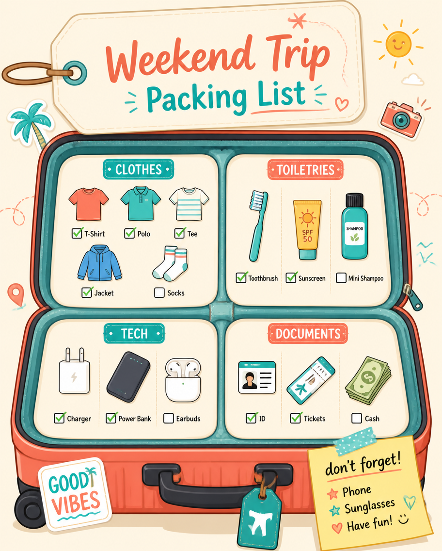 Design illustration · Travel Packing Checklist — API Models · CC BY 4.0