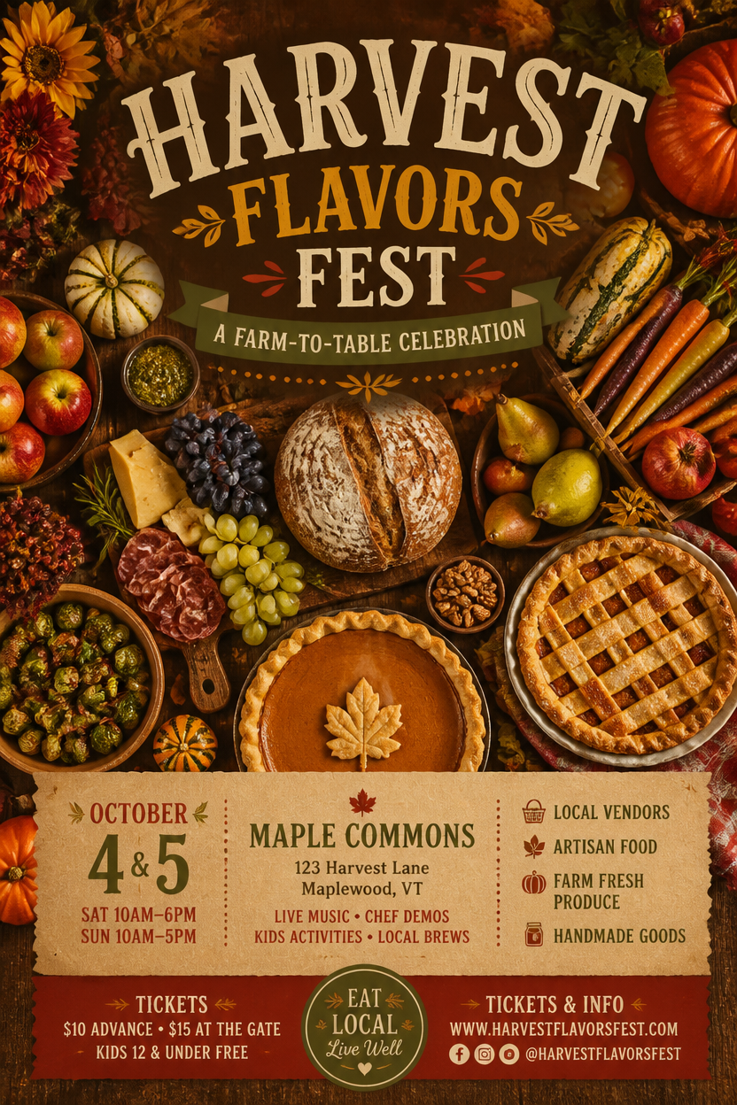 Example generated from “Design illustration · Harvest Flavors Festival — API Models · CC BY 4.0”
