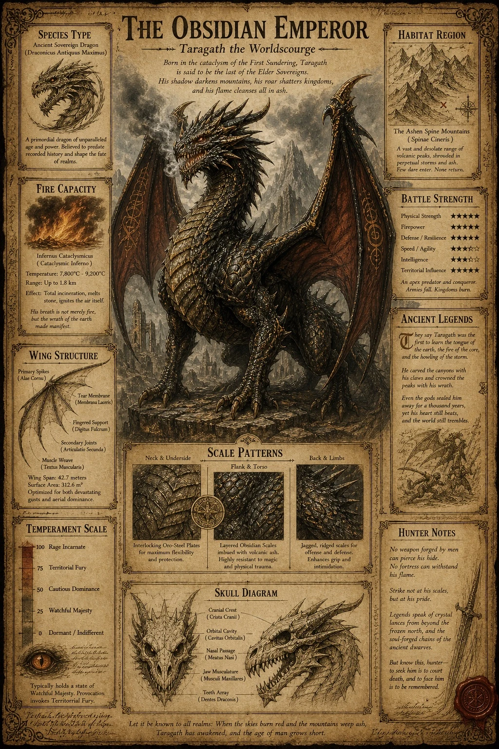 Vintage Dragon Species Poster — ClawLabs AI · MIT