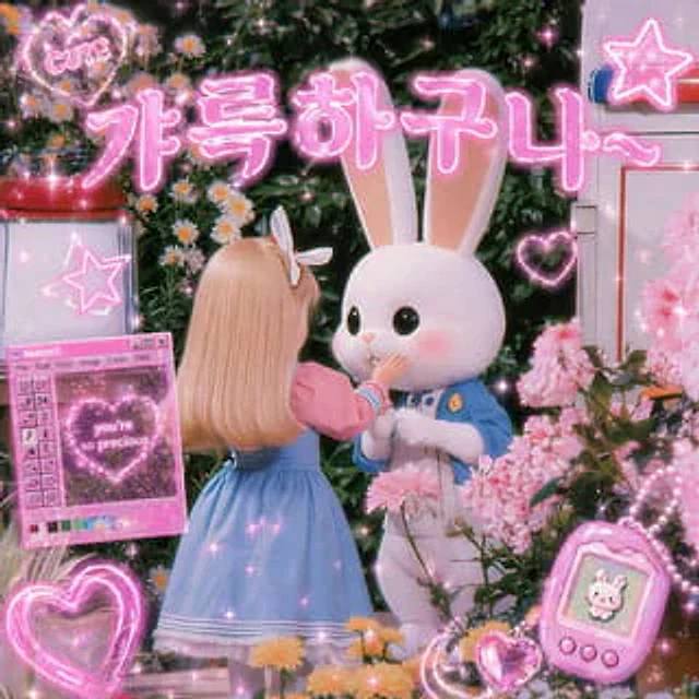 Example generated from “Kawaii Bunny Garden Neon Scene”
