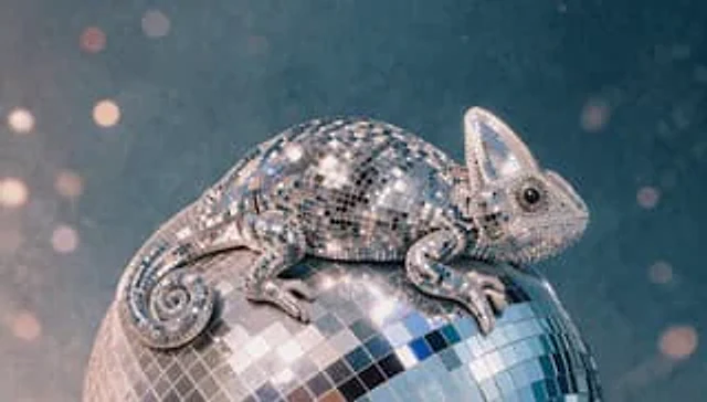 Example generated from “Disco Ball Chameleon”