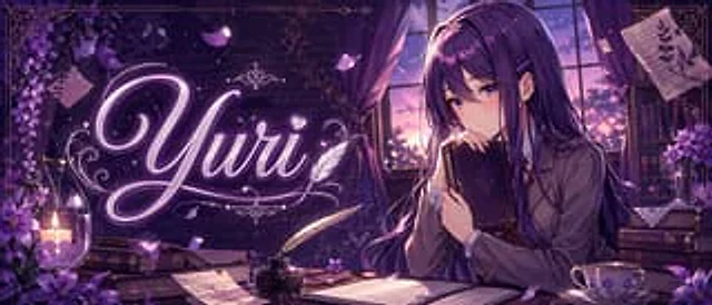 Example generated from “Purple Anime Yuri Banner”