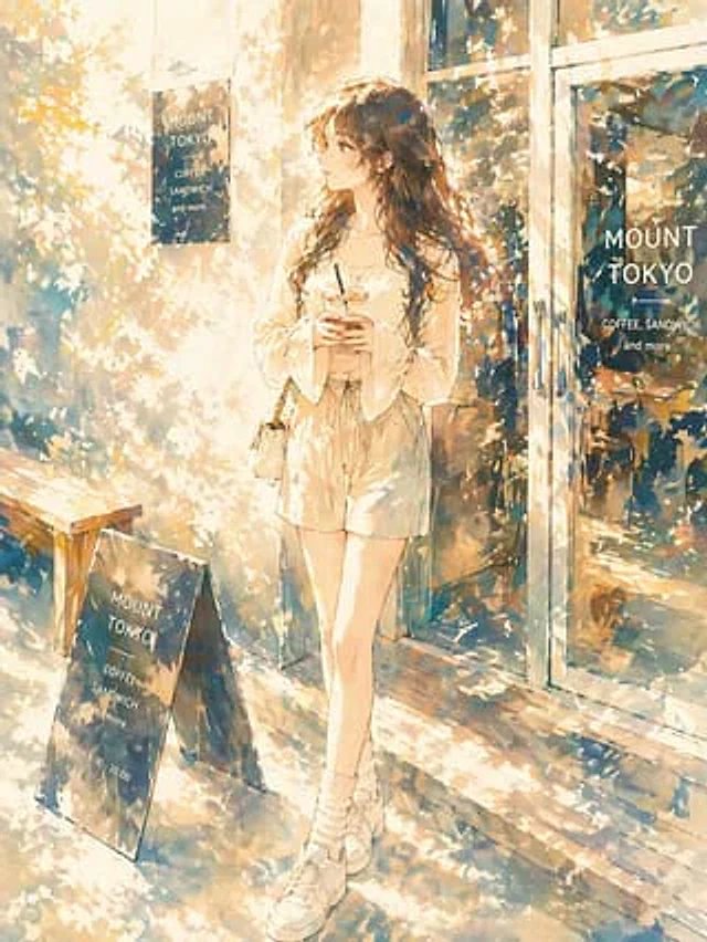 Example generated from “Sunlit Anime Girl Outside Cafe”