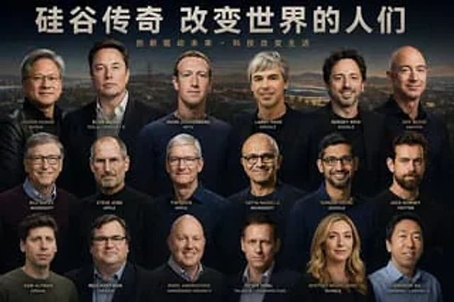 Example generated from “Tech Leaders Poster with Facial Recognition”