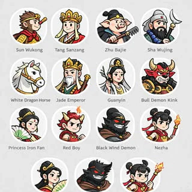 Example generated from “Mythological Character Avatar Grid”