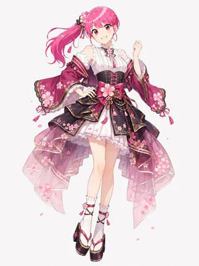 Example generated from “Wa-Modern Sakura Idol Dress”