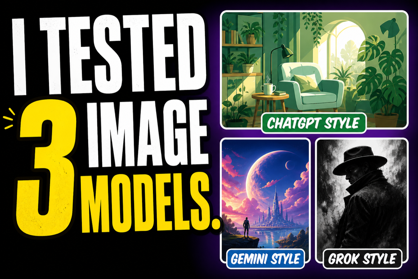 Example generated from “Style demo · YouTube thumbnail — I tested 3 image models”
