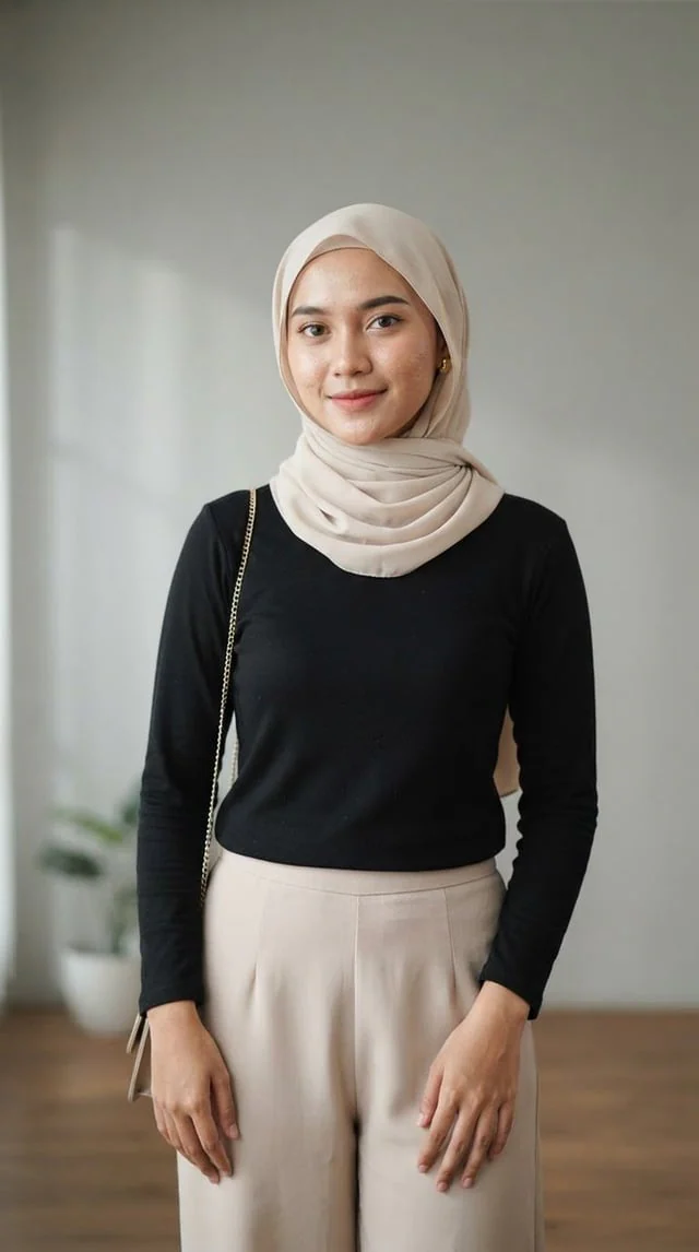Example generated from “Profile / Avatar - Indonesian Woman Hijab Portrait”