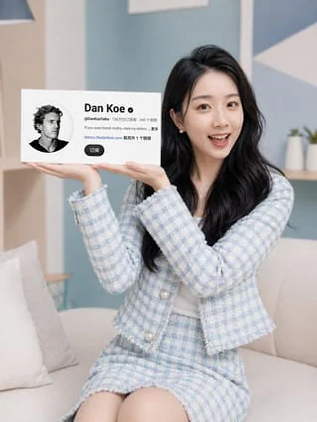 Example generated from “Influencer Holding Floating Profile Card”