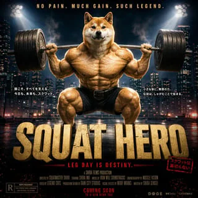 Example generated from “Cinematic Shiba Squat Hero Poster”