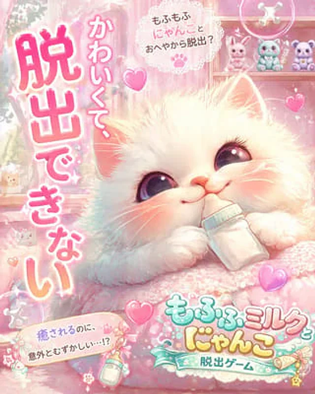 Example generated from “Kawaii Pink Kitten Escape Game Ad”
