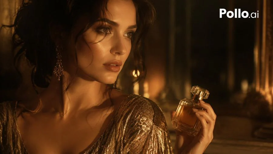 Example generated from “Candlelit Luxury Perfume Ad”