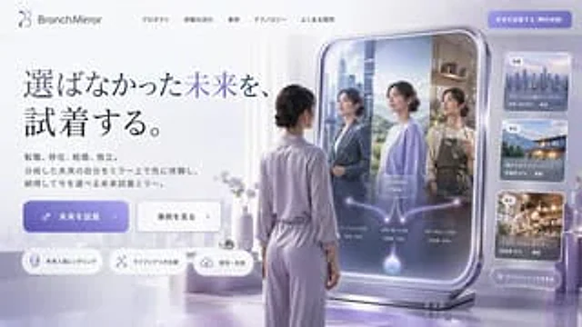 Example generated from “Futuristic Smart Mirror Website Mockup”