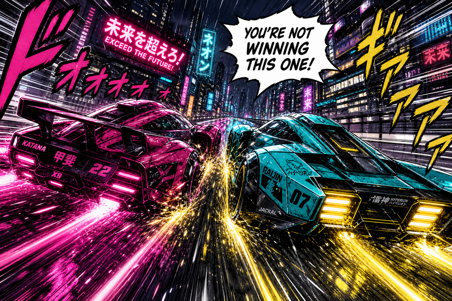 Example generated from “Neon Racer Duel Panel — API Models · CC BY 4.0”