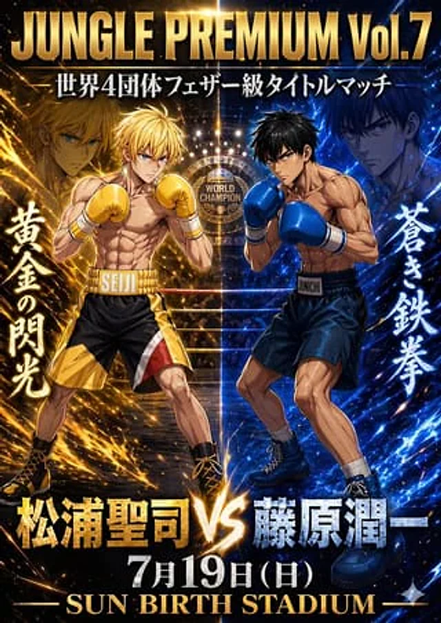Example generated from “Anime Boxing Title Match Poster”
