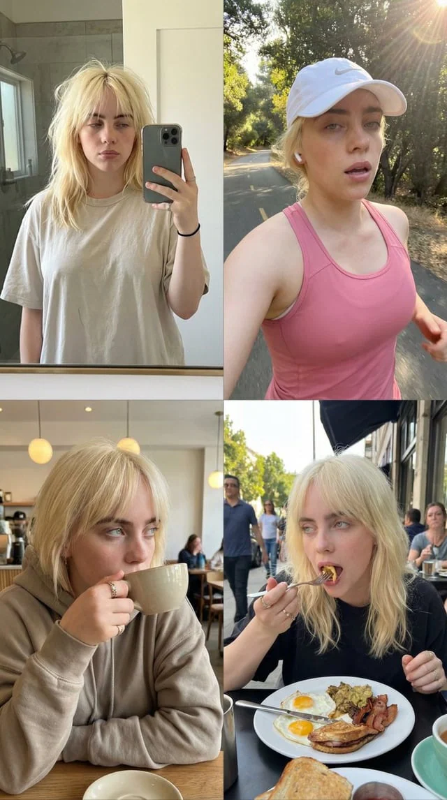 Example generated from “4x4 Grid Daily Routine Consistency Prompt (Sydney Sweeney)”