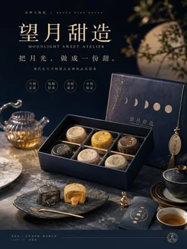 Example generated from “Moon Phase Mooncake Brand Hero Board”