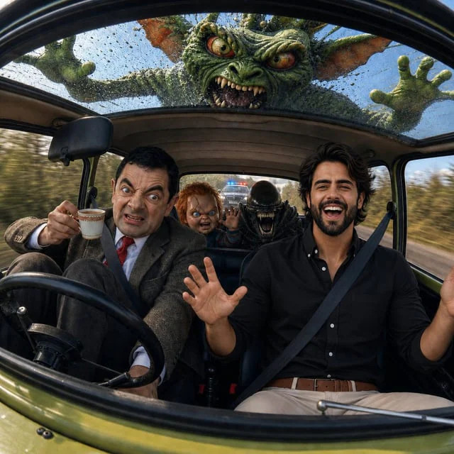 Example generated from “YouTube Thumbnail - Mr Bean Mini Cooper Chaos”