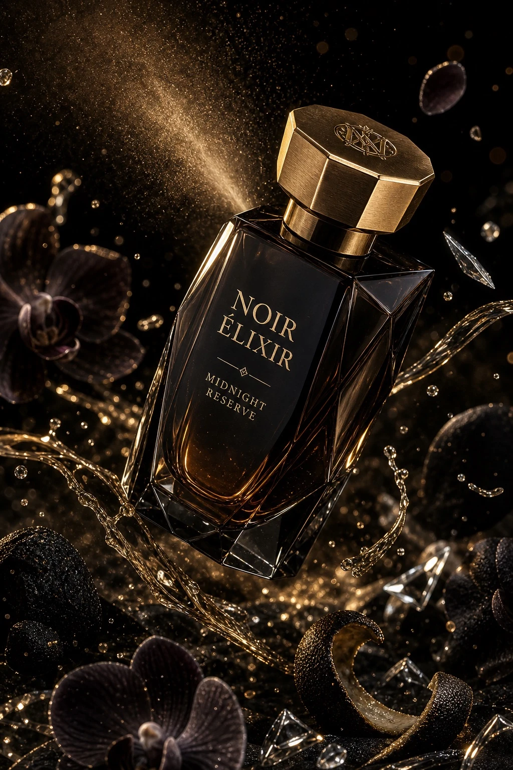 Luxury Perfume Bottle Ad — ClawLabs AI · MIT