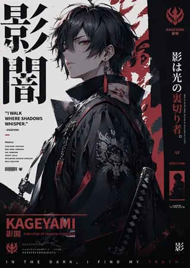 Example generated from “Poster Style Anime Character”