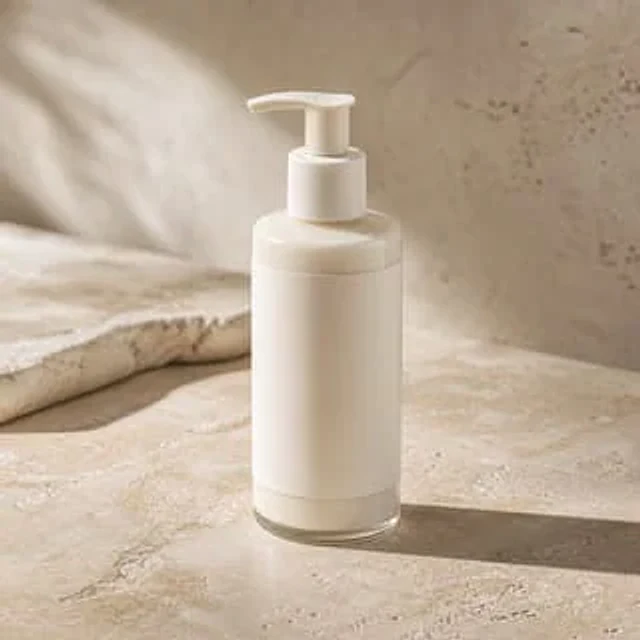 Example generated from “Cream Skincare Bottle on Travertine”