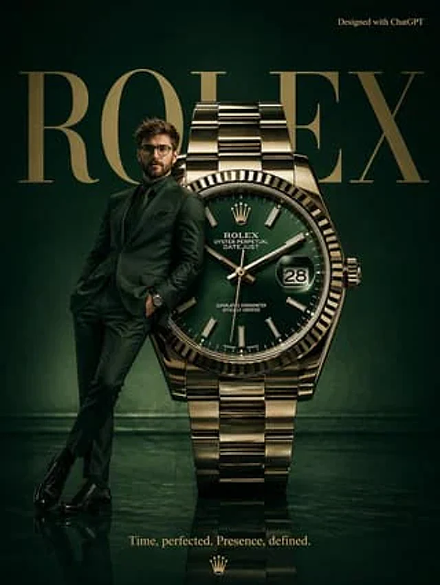 Example generated from “Surrealist Rolex Advertisement Poster”