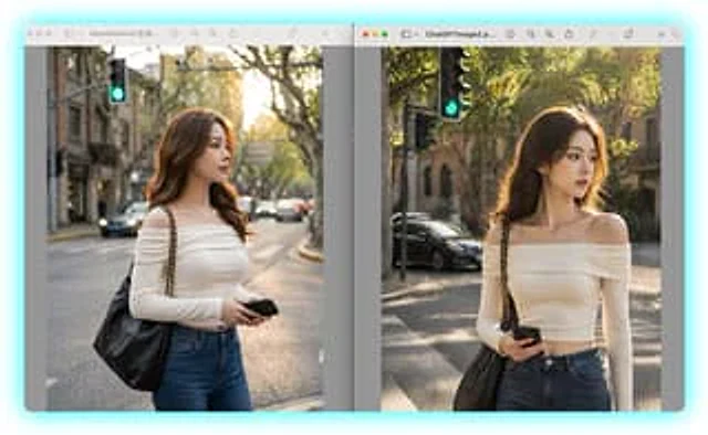 Example generated from “Side-by-Side AI Portrait Comparison”