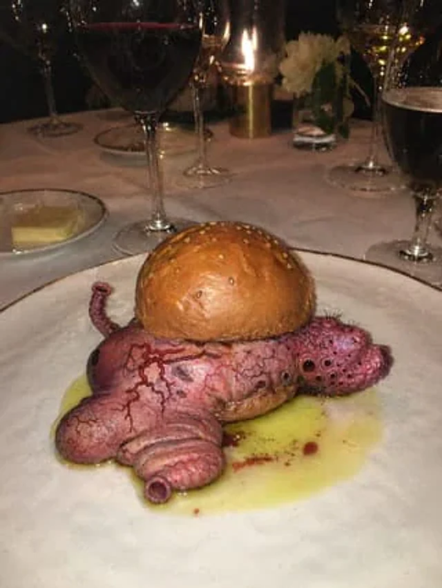 Example generated from “Surreal Octopus Burger Fine Dining Photo”