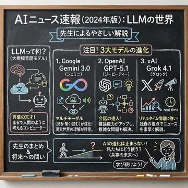Example generated from “Chalkboard-style AI news summary”
