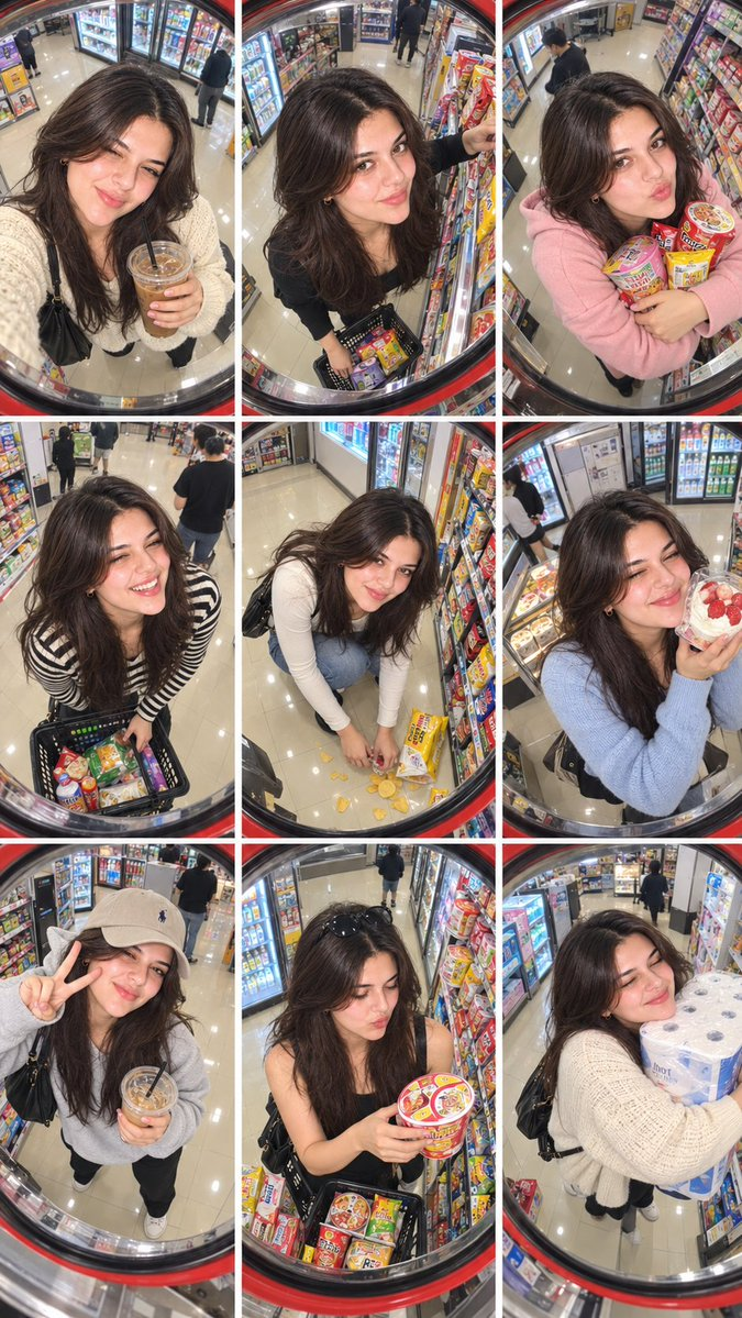 Example generated from “Convenience Store Photoshoot Collage via Security Mirror — Reference Image Required”