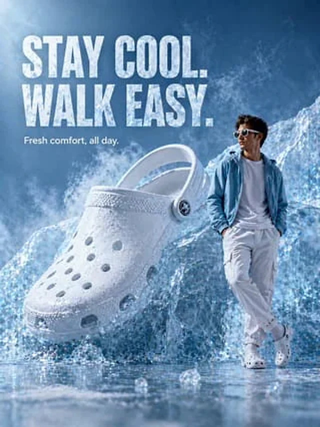Example generated from “Surreal Giant Clog Advertisement”