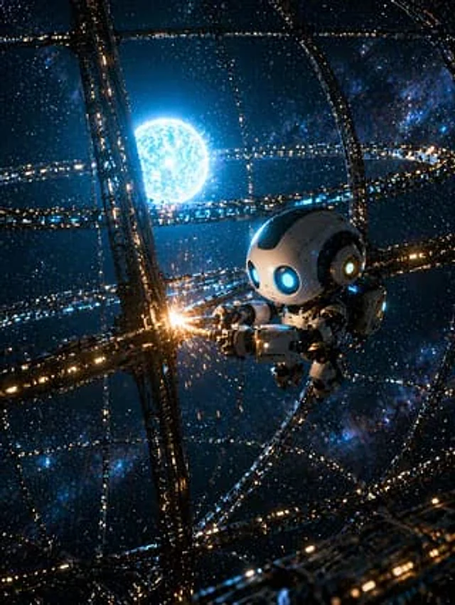 Example generated from “Sci-Fi Chibi Robot Welding in Space”