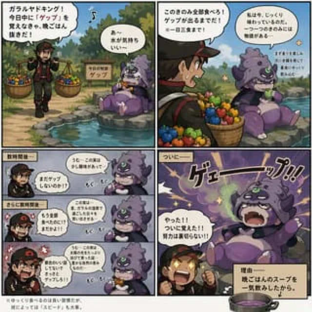 Example generated from “Galarian Slowking Learns Belch”