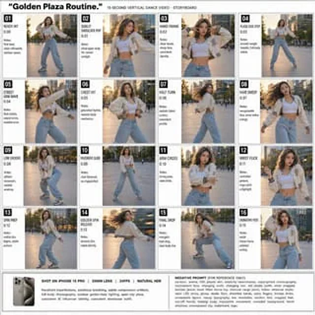 Example generated from “Golden Plaza Dance Storyboard”