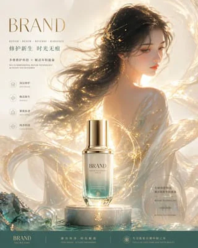 Example generated from “Luxury Skincare Brand Key Visual (KV)”