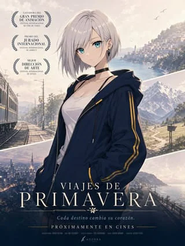 Example generated from “Anime Spring Travel Film Poster”