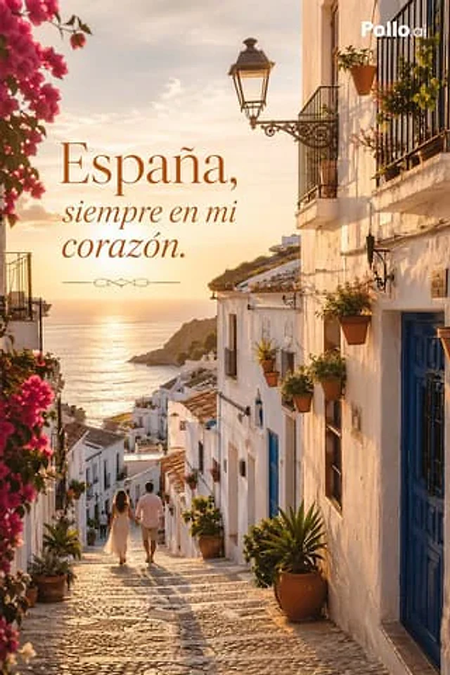 Example generated from “Luxury Spain Sunset Travel Poster”