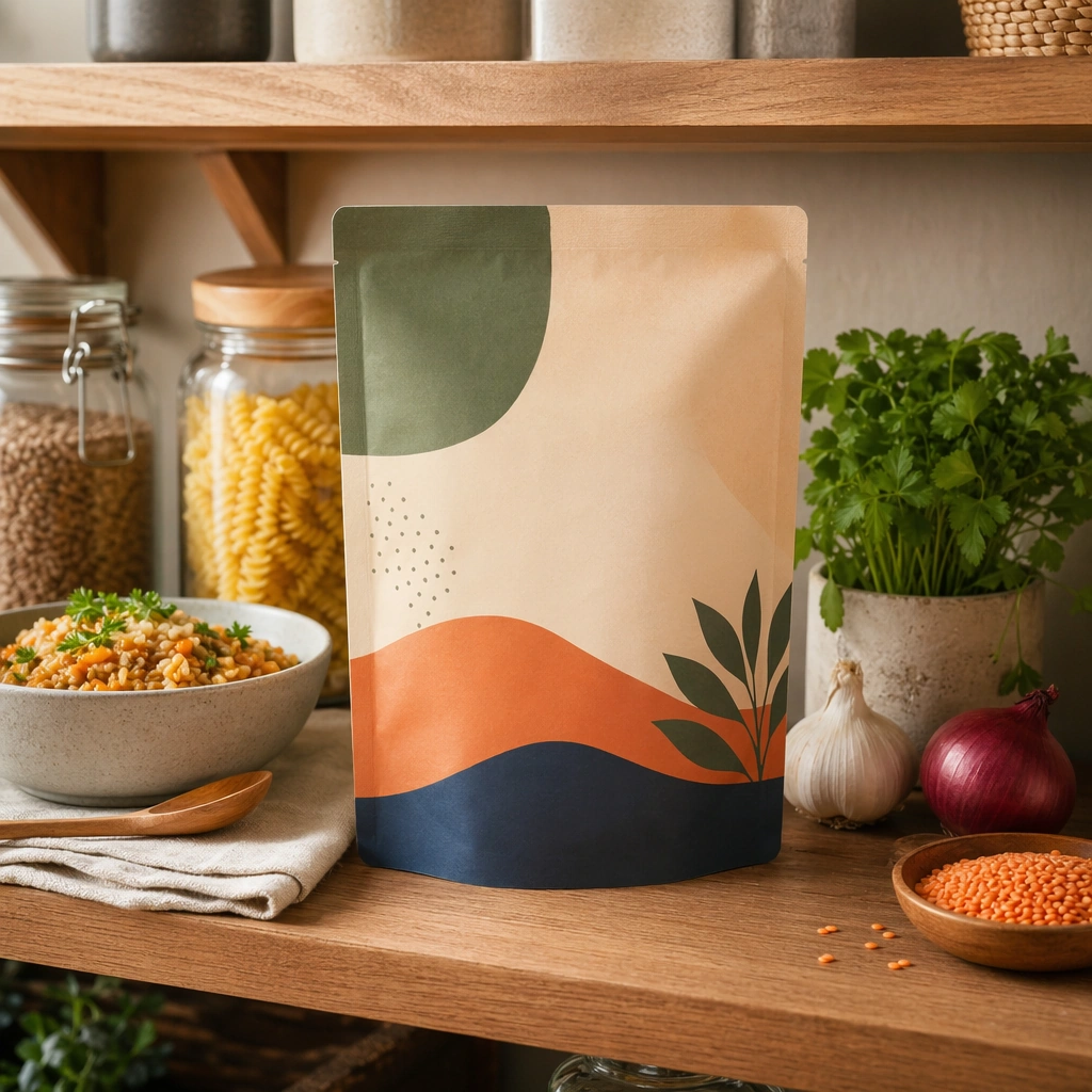 Packaged Food Pantry Shelf Hero — ChaosRealmsAI · MIT