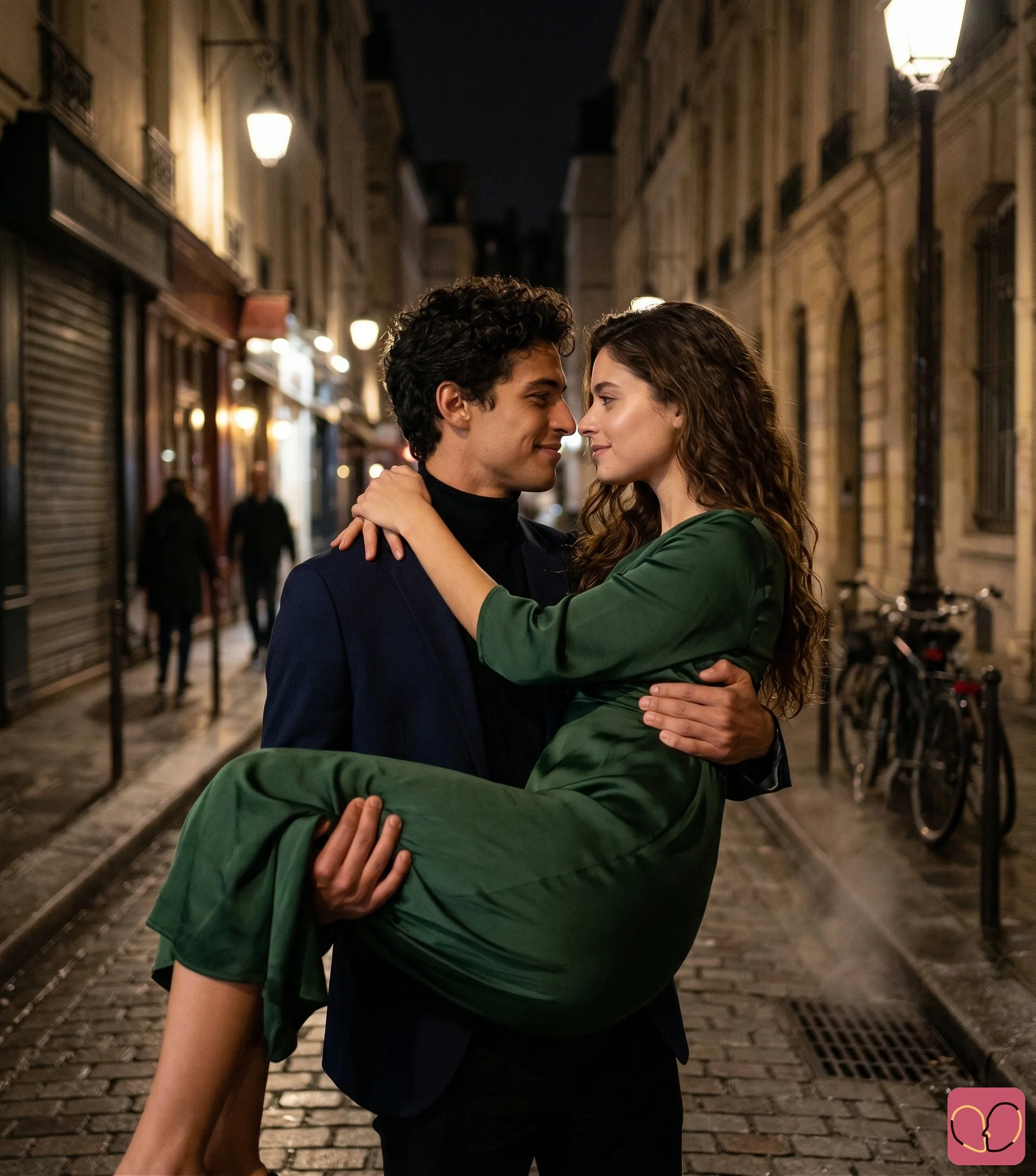 2 reference photos · Midnight Carry on the Sidewalk