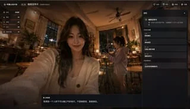 Example generated from “Cinematic Cafe Visual Novel UI”