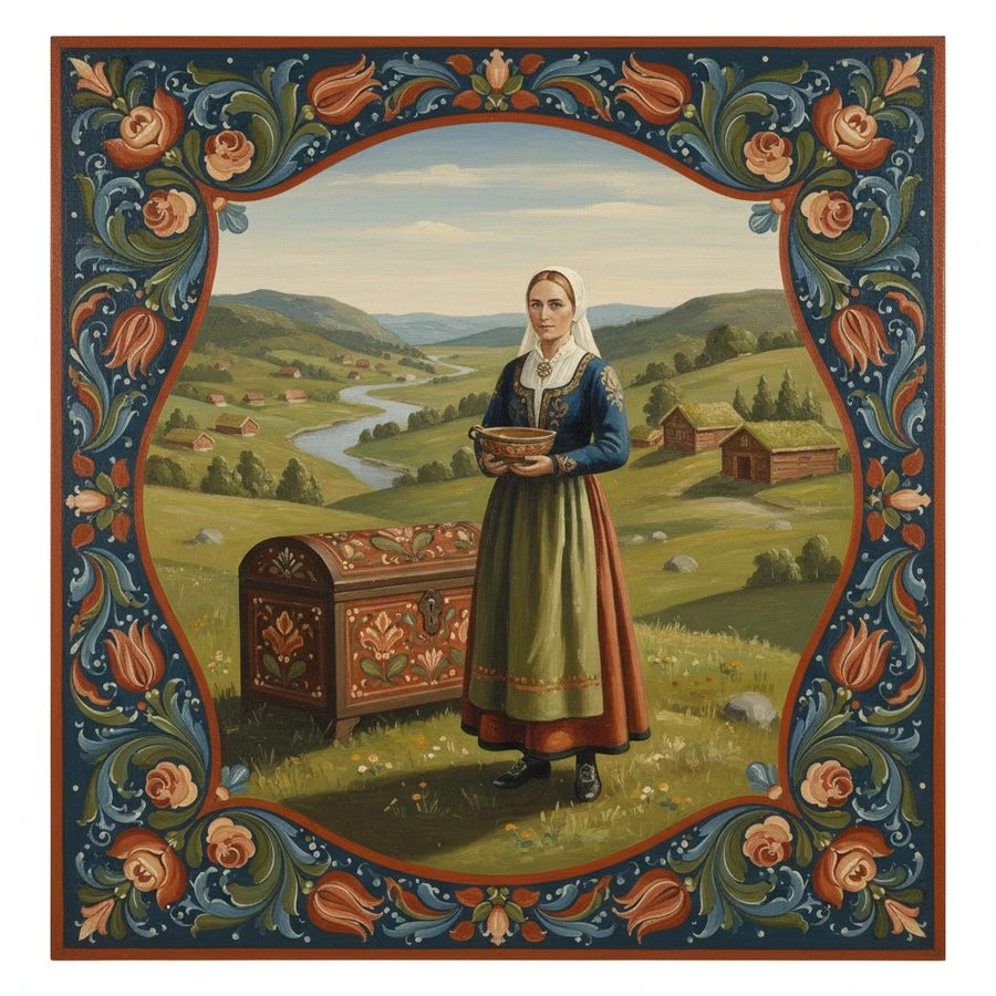 Norwegian Rosemaling — bthnbdk · CC BY 4.0