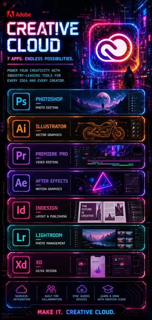 Example generated from “Cyberpunk Creative Cloud Poster”