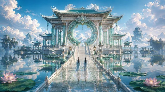 Example generated from “Celestial Jade Palace Lake”