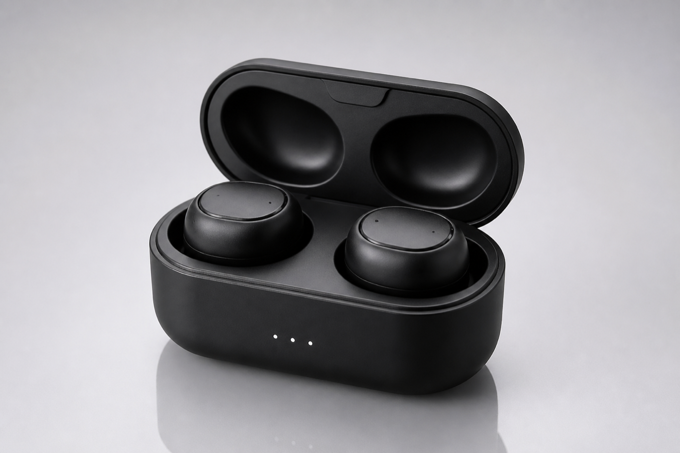 Example generated from “Style demo · Product shot — wireless earbuds”