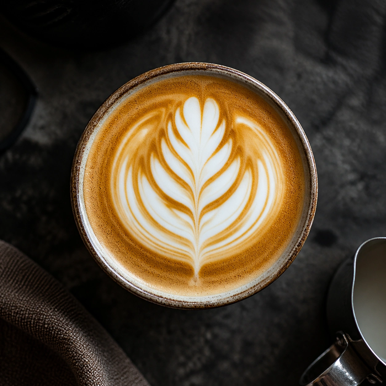 Example generated from “Leaf-Pattern Latte Photography-Style Study — ChaosRealmsAI · MIT”