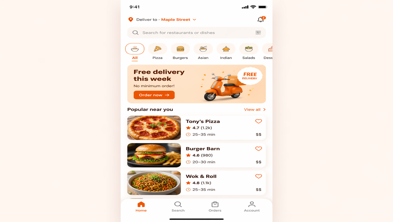 Example generated from “Design illustration · Food Delivery App Screen — API Models · CC BY 4.0”