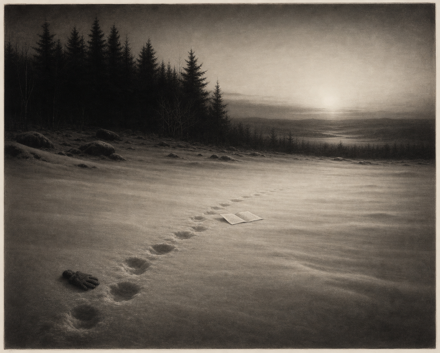 Example generated from “Footprints Ending at a Letter Narrative Print — Shuryne · MIT”